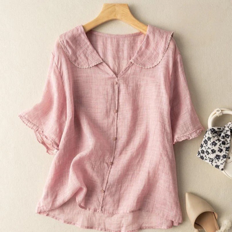 Adele | Lightweight Linen Blouse