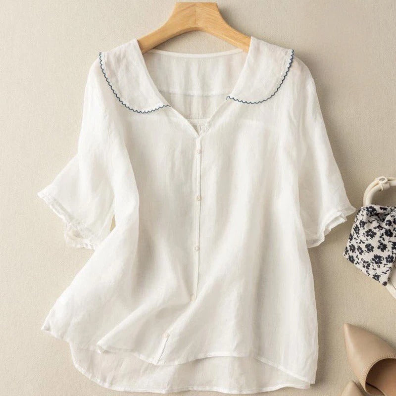 Adele | Lightweight Linen Blouse