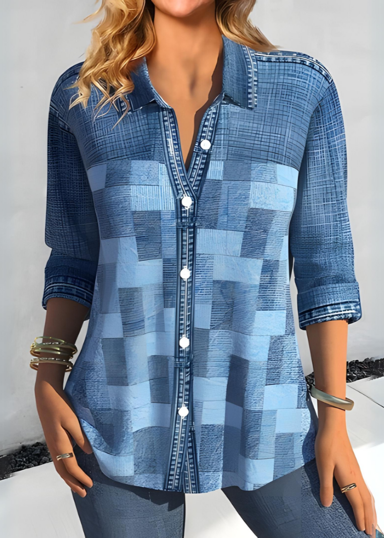 Sandra | Patchwork Shirt Dress