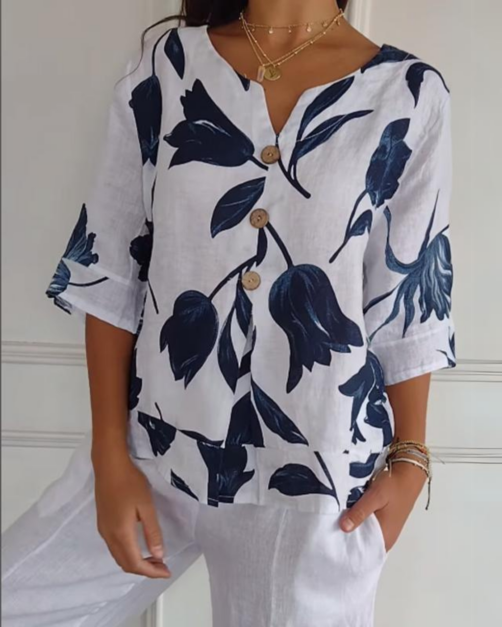 Elisa | Loose Floral Shirt