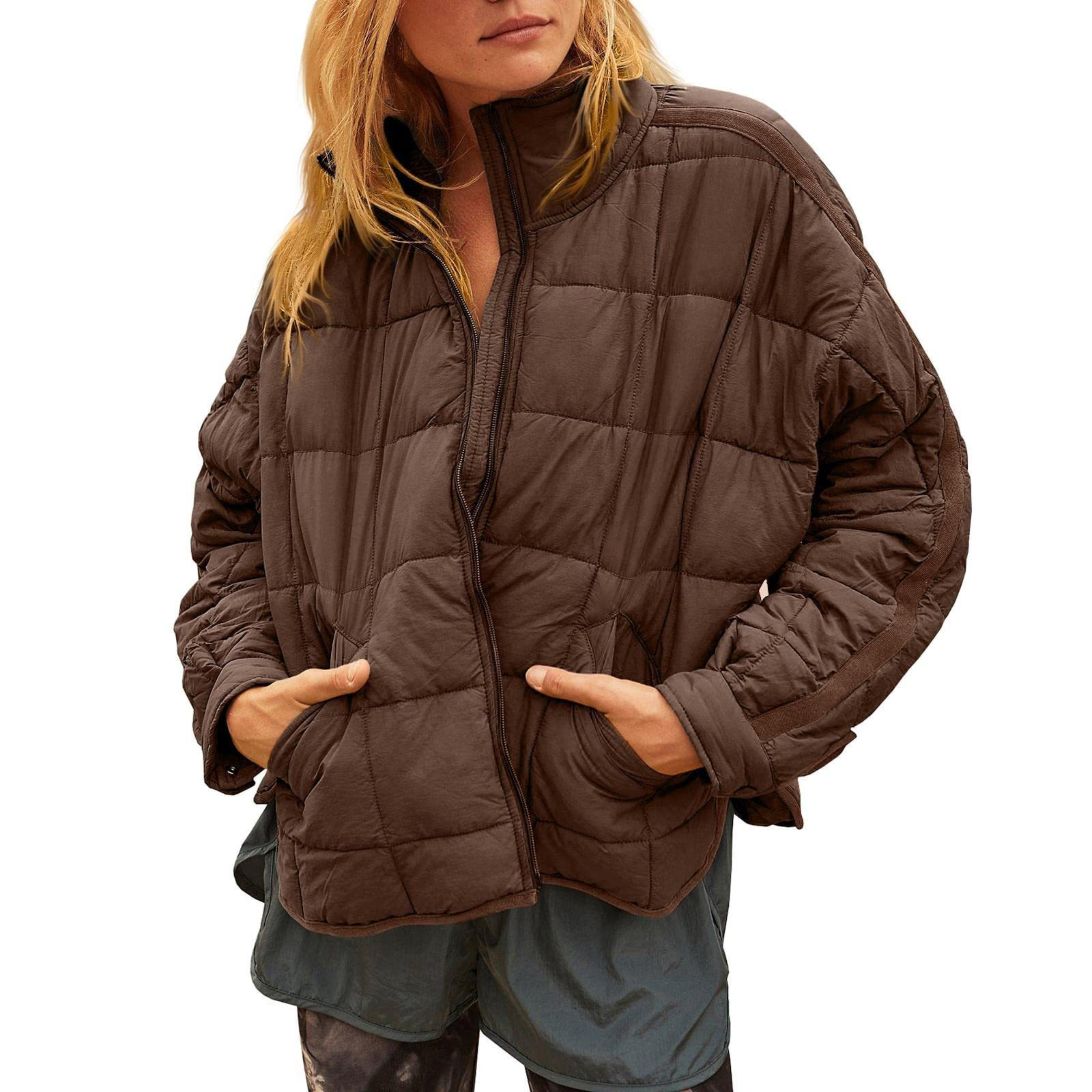 April™ – Lightweight Compact Zip Puffer Jacket