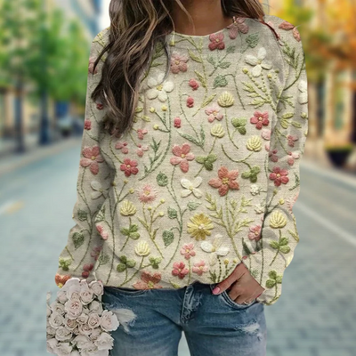 Gertruda | jumper with Floral Pattern