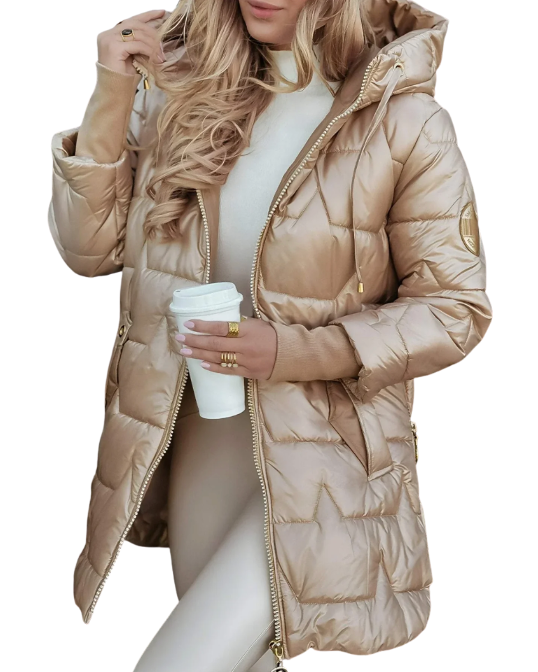Caroline | Quilted Hooded Puffer Coat