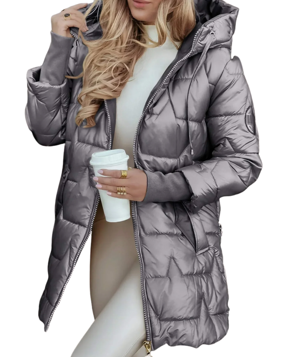 Caroline | Quilted Hooded Puffer Coat