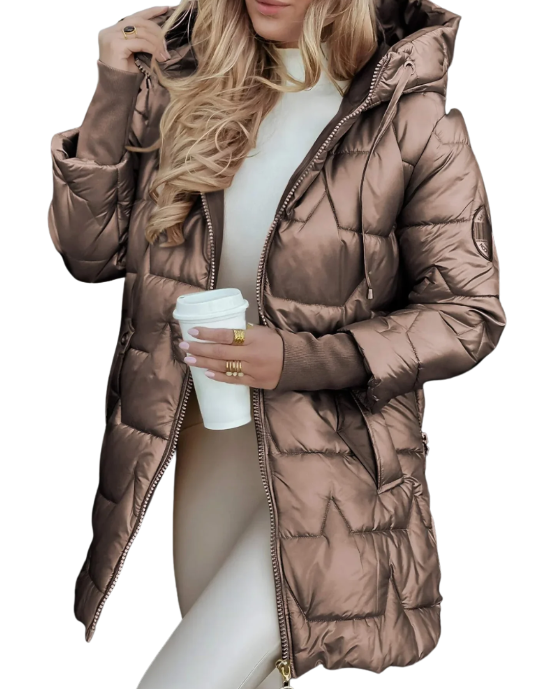 Caroline | Quilted Hooded Puffer Coat