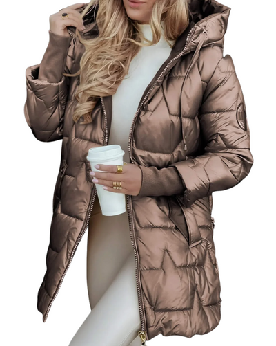 Caroline | Quilted Hooded Puffer Coat