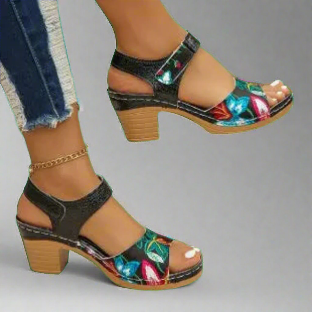 Marisa | Handcrafted Peep-Toe Sandals from Premium Materials