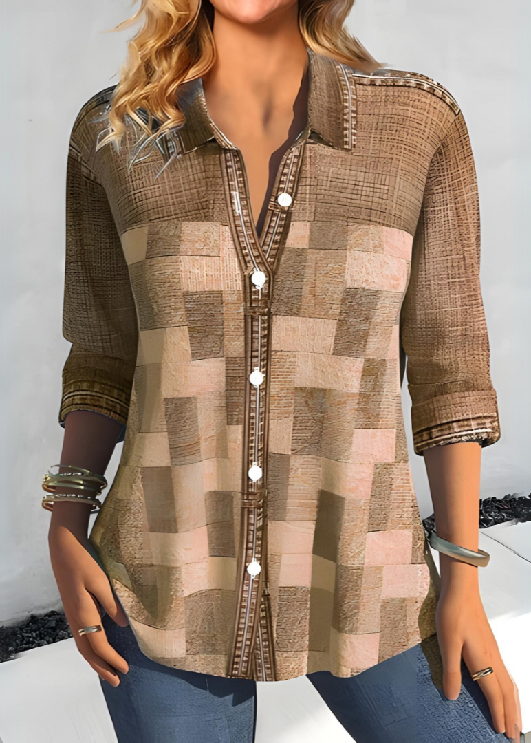 Sandra | Patchwork Shirt Dress