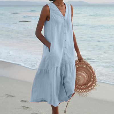 Veronica - Stylish Tummy Covering Summer Dress