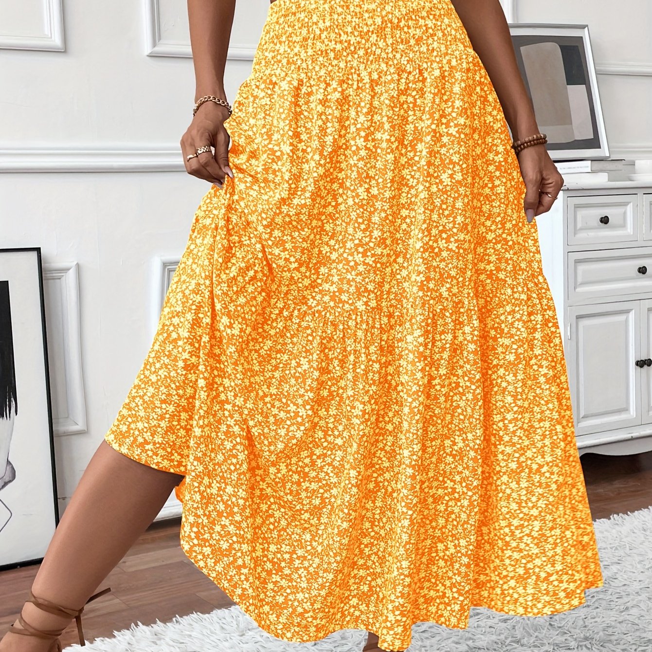 Marnie – Tiered Floral Maxi Skirt