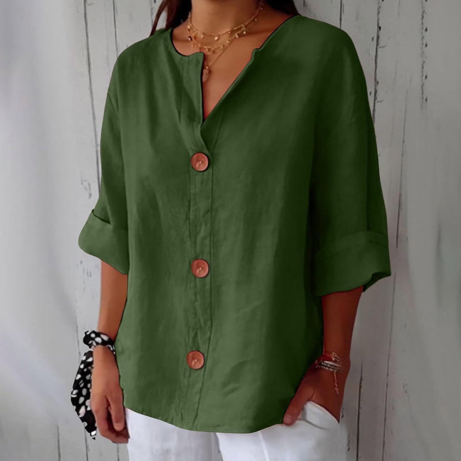 Clara™ | Casual Linen Blouse