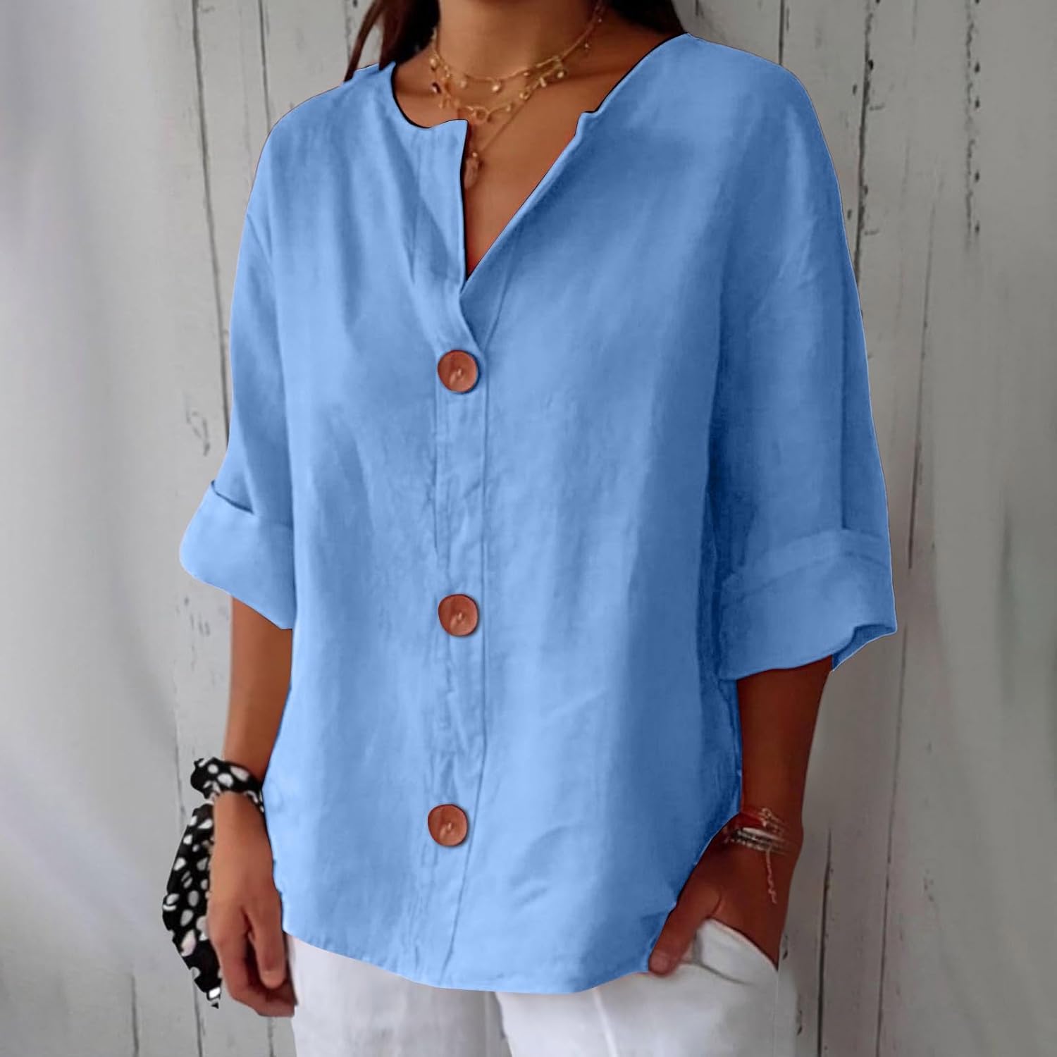 Clara™ | Casual Linen Blouse