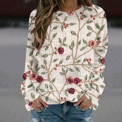 Gertruda | jumper with Floral Pattern