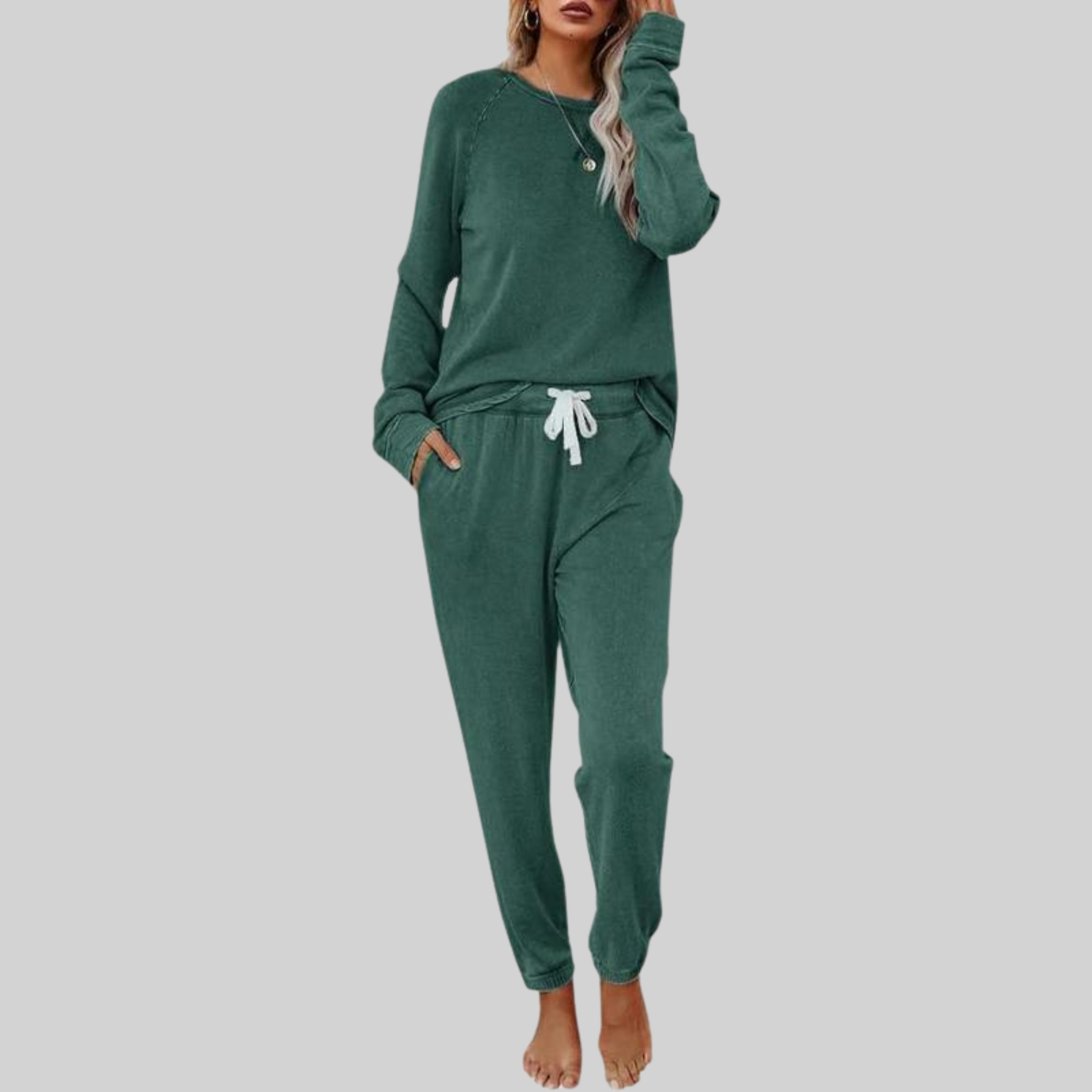 Jocelyn™ - Casual Long Sleeve and Joggers Set