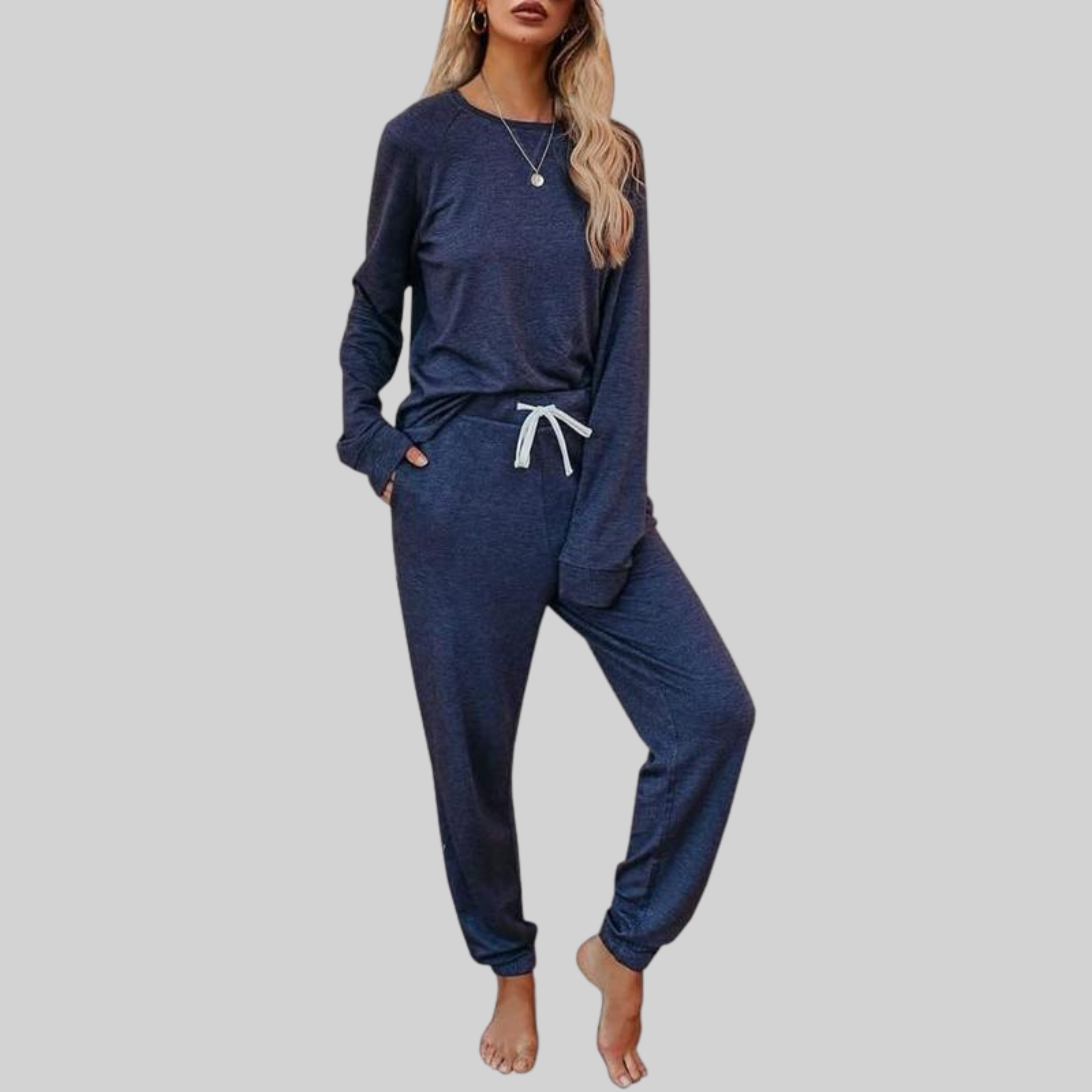 Jocelyn™ - Casual Long Sleeve and Joggers Set