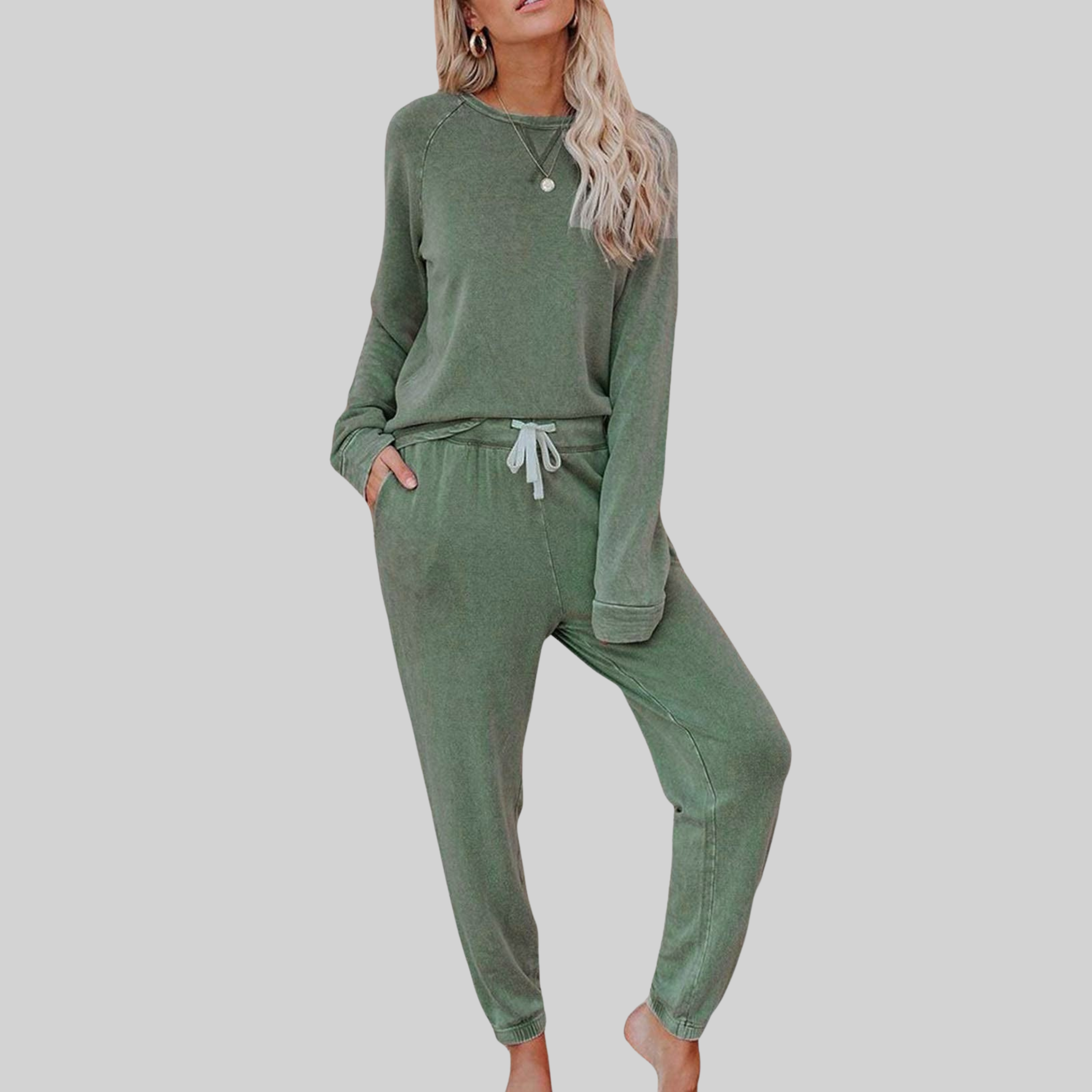 Jocelyn™ - Casual Long Sleeve and Joggers Set