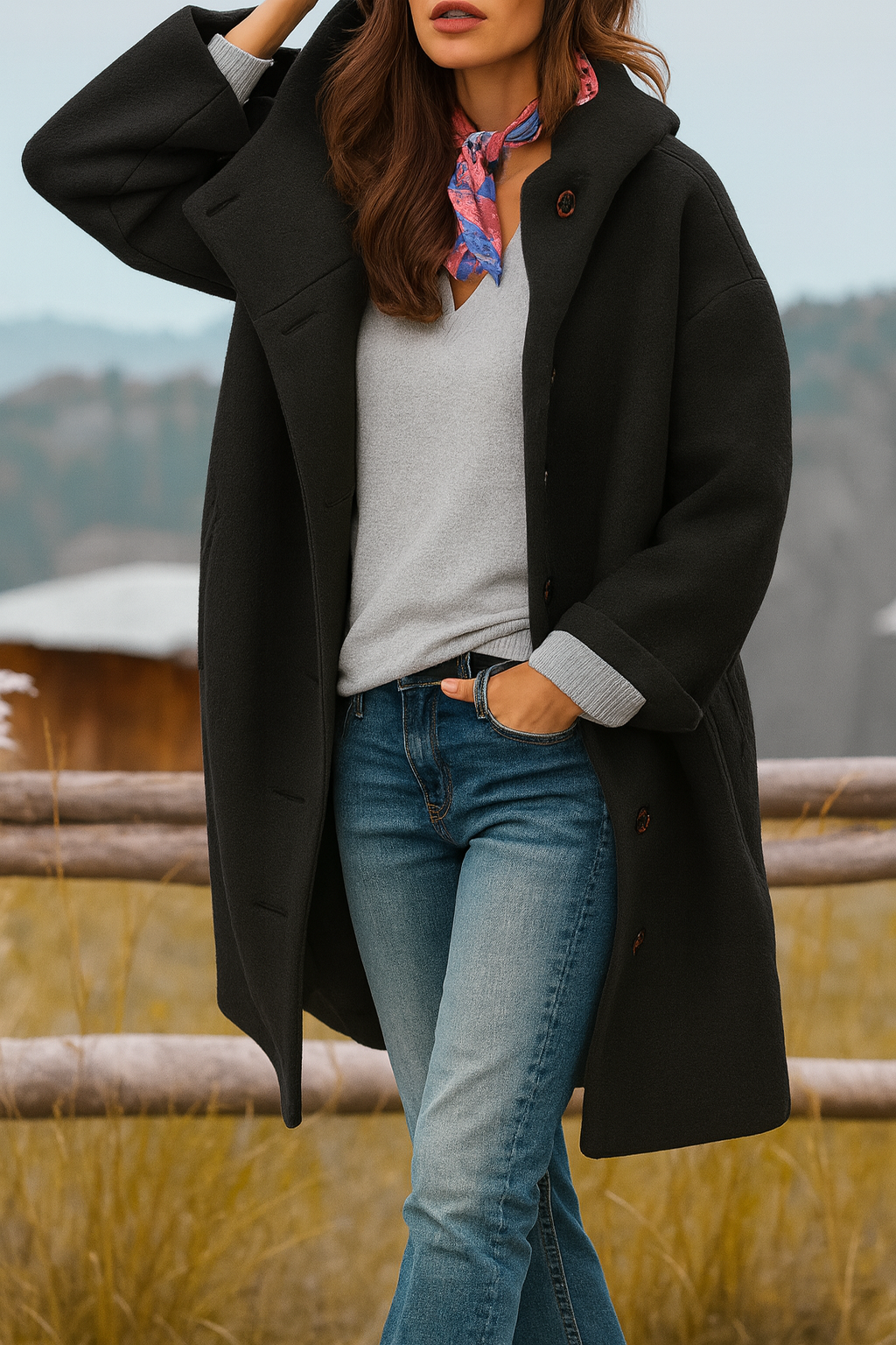 Freja – everyday coat, mid-length and cosy