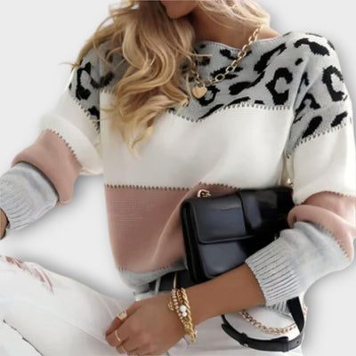 Marisette™ | Casual Leopard Print Sweater
