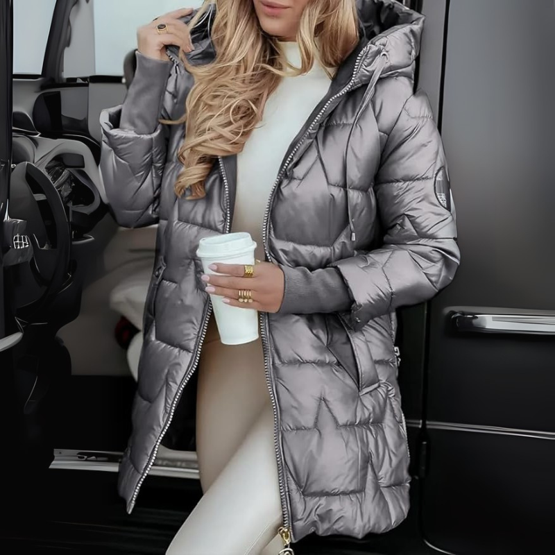 Caroline | Quilted Hooded Puffer Coat