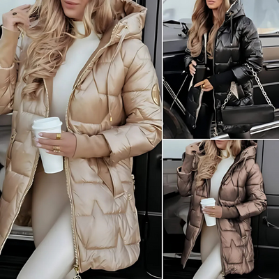 Caroline | Quilted Hooded Puffer Coat