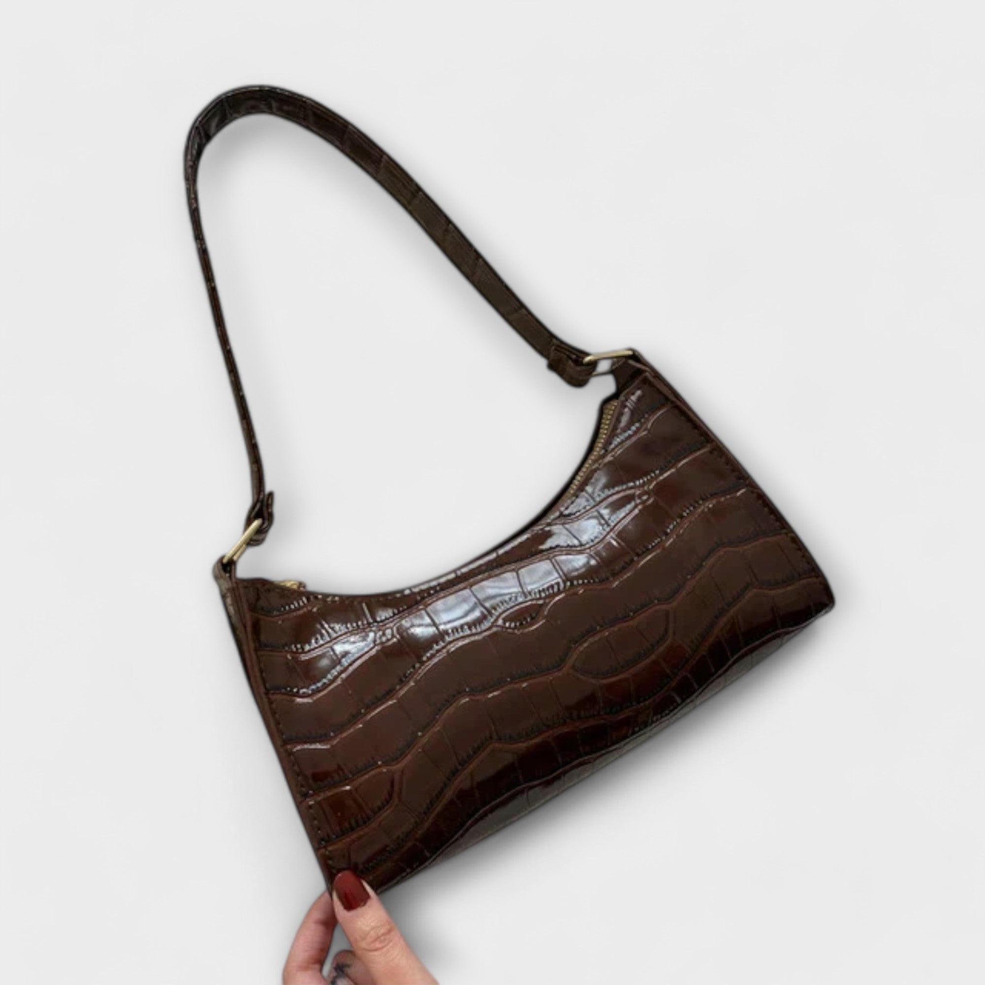 Kelly - Shiny Leather Bag