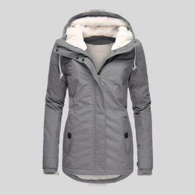 Alienor | Waterproof Long Coat with Hood and Lining