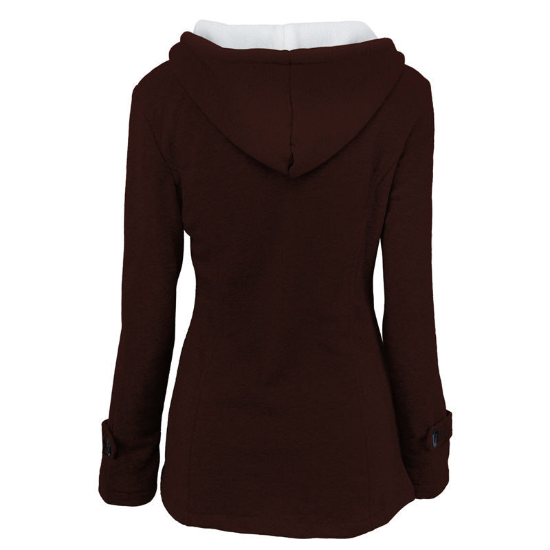Livia™ Vintage Buckle Hooded Jacket