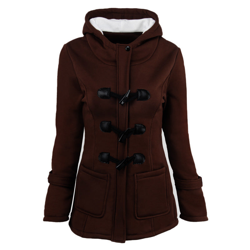 Livia™ Vintage Buckle Hooded Jacket