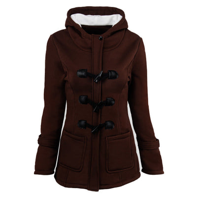 Livia™ Vintage Buckle Hooded Jacket