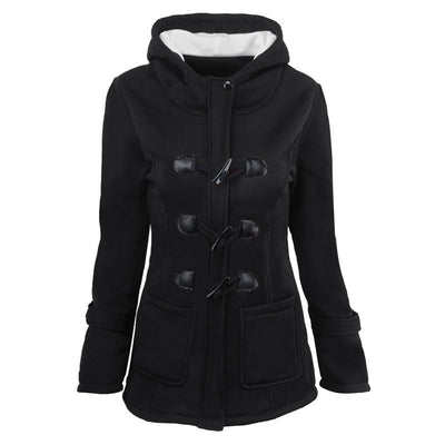 Livia™ Vintage Buckle Hooded Jacket