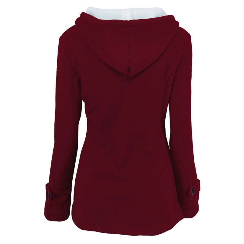 Livia™ Vintage Buckle Hooded Jacket
