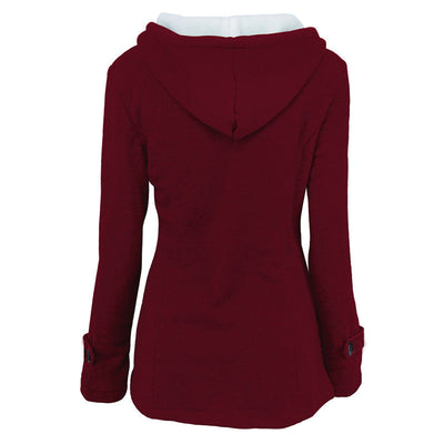 Livia™ Vintage Buckle Hooded Jacket