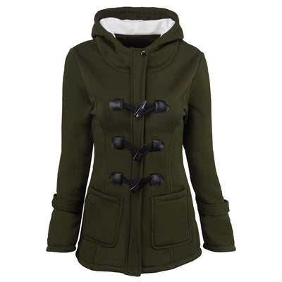 Livia™ Vintage Buckle Hooded Jacket