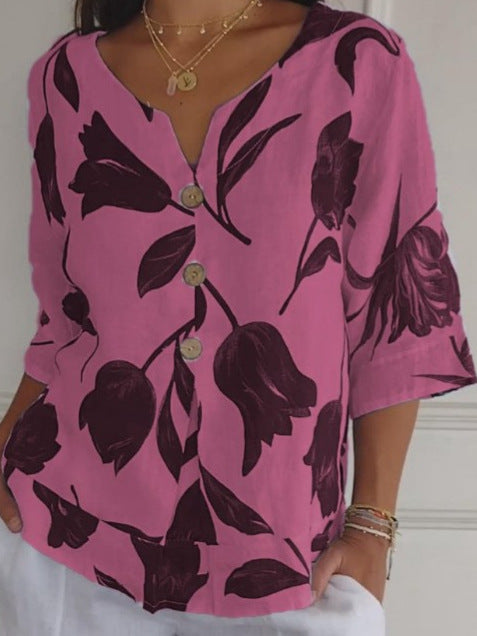 Elisa | Loose Floral Shirt