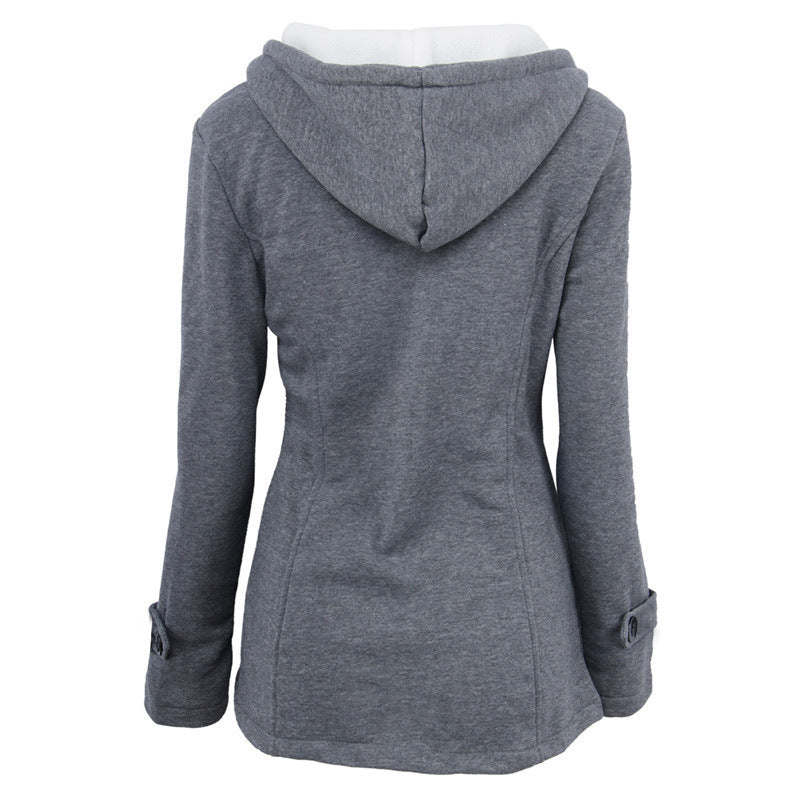 Livia™ Vintage Buckle Hooded Jacket