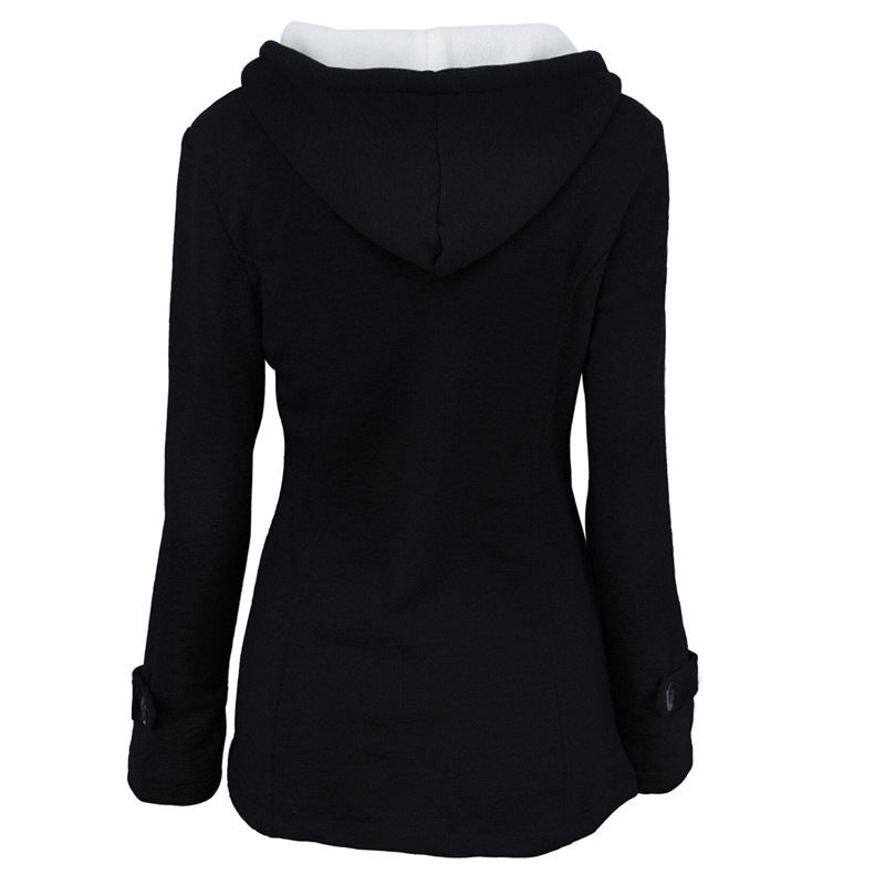 Livia™ Vintage Buckle Hooded Jacket