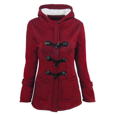 Livia™ Vintage Buckle Hooded Jacket