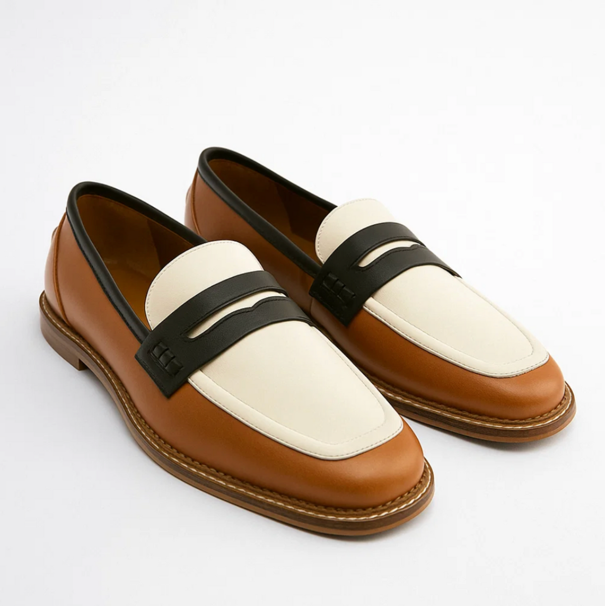 Faius™ | Black loafers with colourful details