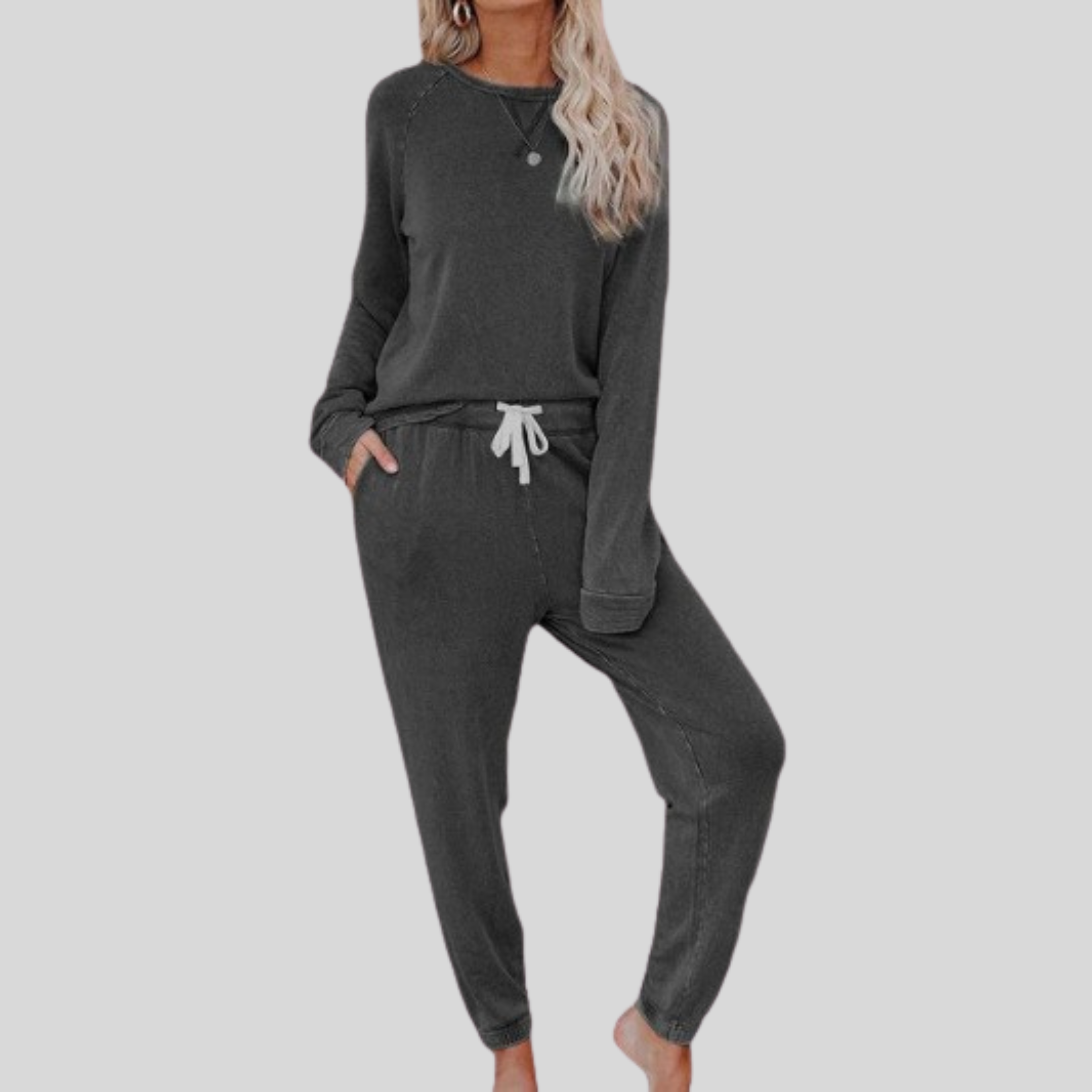 Jocelyn™ - Casual Long Sleeve and Joggers Set