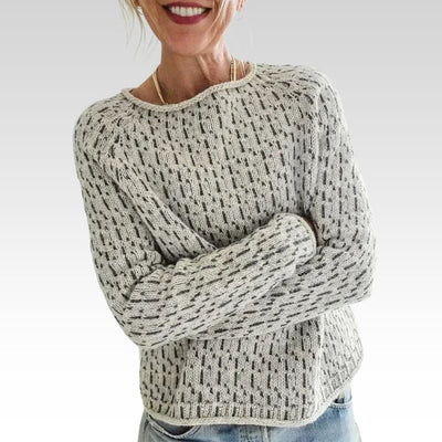 Victoria | Elegant Grey Jumper with Boat Neck