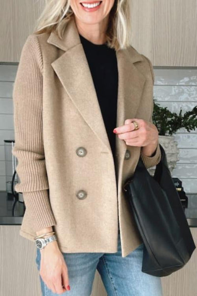 Amora - Elegant Jacket with Knitted Sleeves
