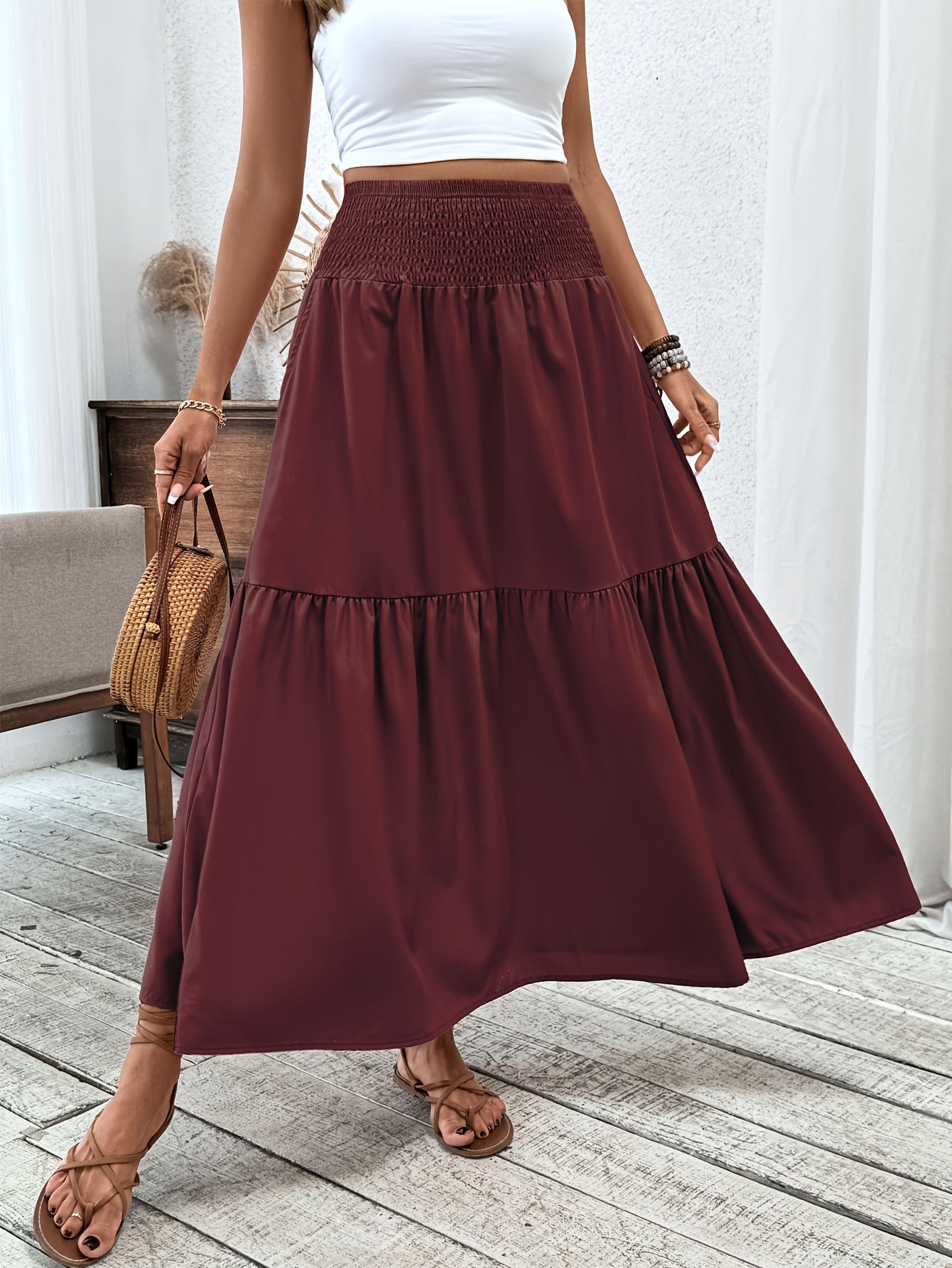 Marnie – Tiered Floral Maxi Skirt