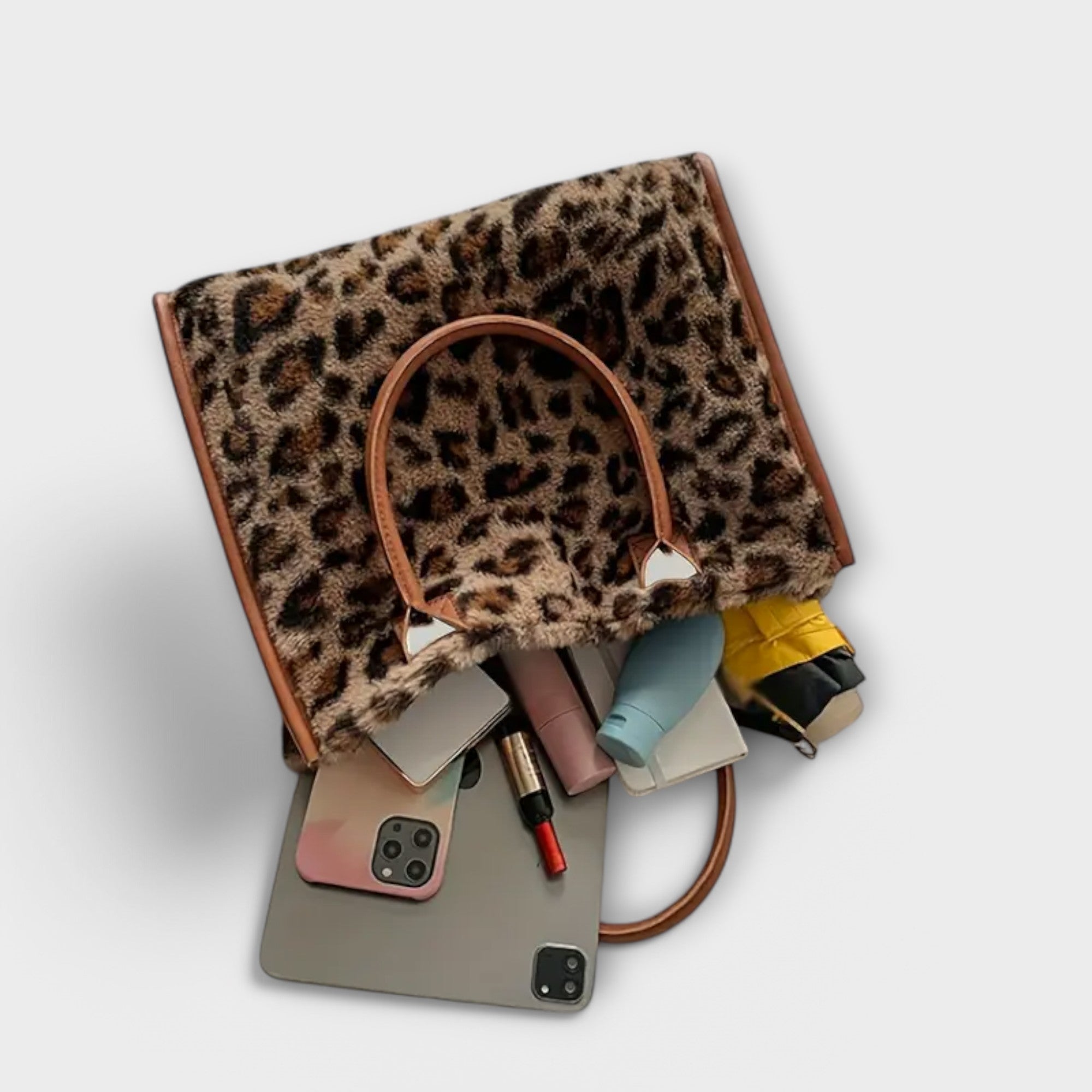 Holly - Stylish Leopard Print Plush Bag