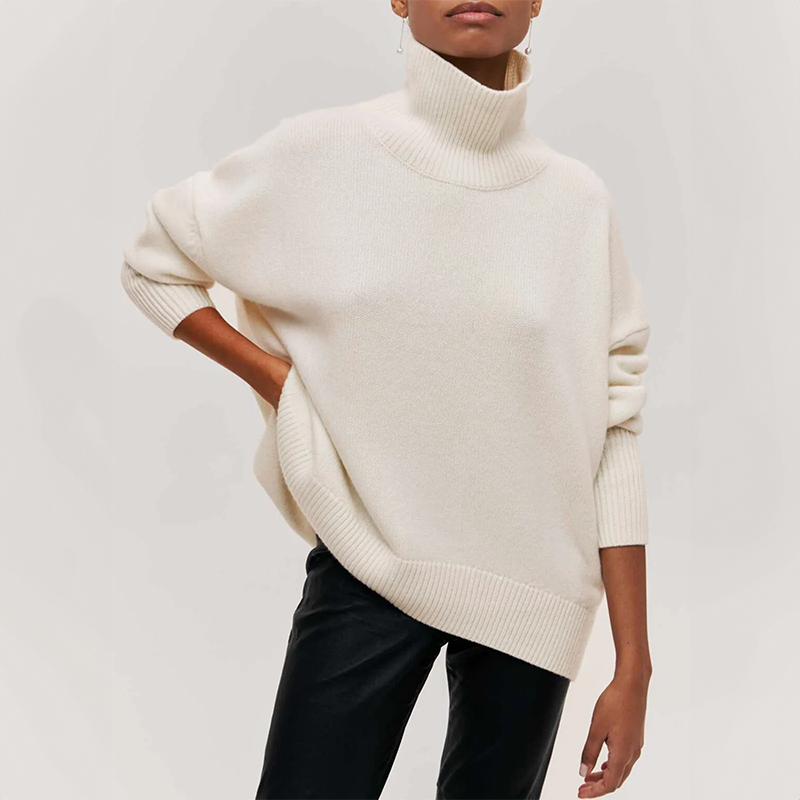Amelia | Elegant Knitted Roll Neck Jumper