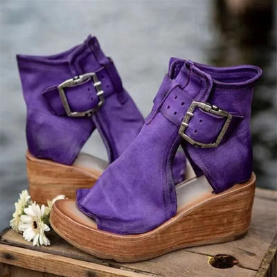 Margaret | Vintage Look Wedge Sandals