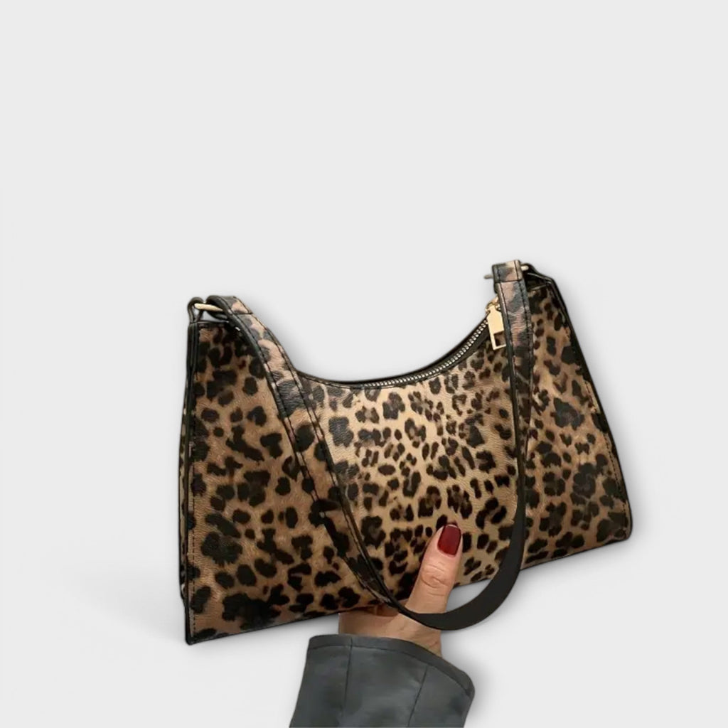 Mel - Leopard Print Shoulder Bag in French Style