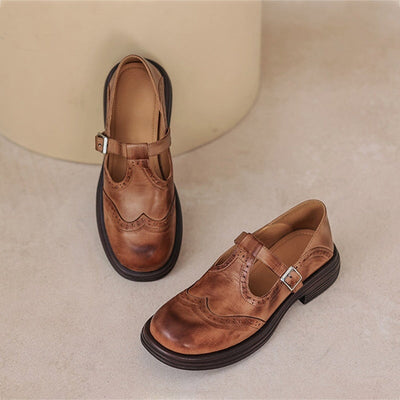 VELDA | ELEGANT MARY JANES IN LEATHER