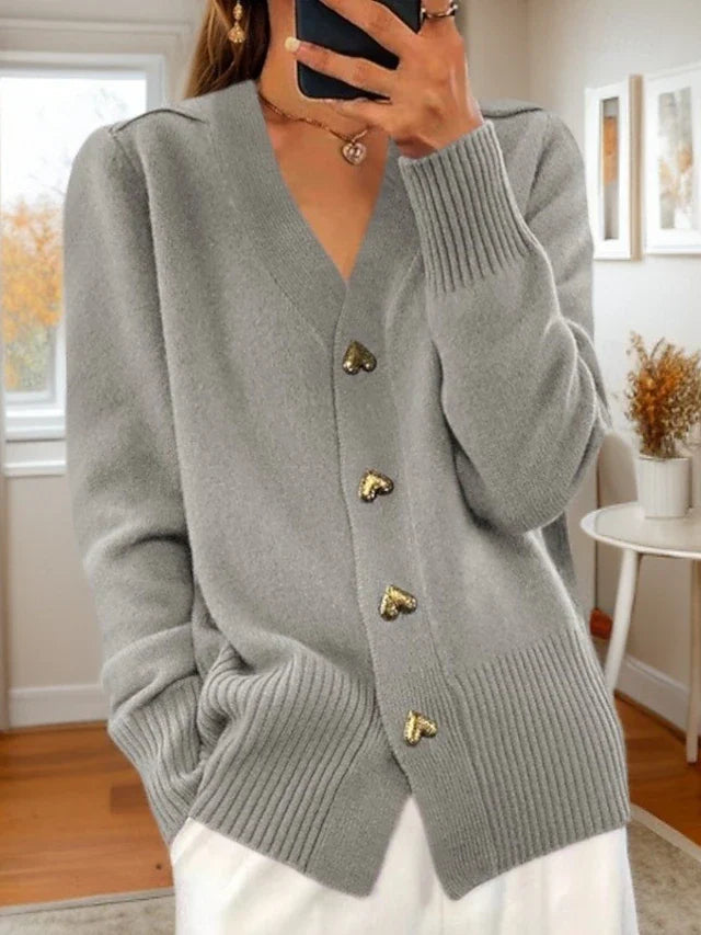Adele | Elegant Cardigan with Heart Buttons